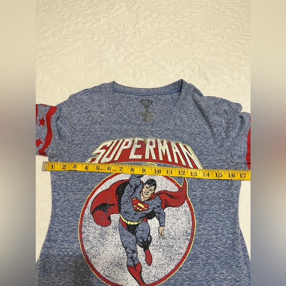 (14) Superman Graphic T-Shirt in Blue and Red - Picture 7 of 13